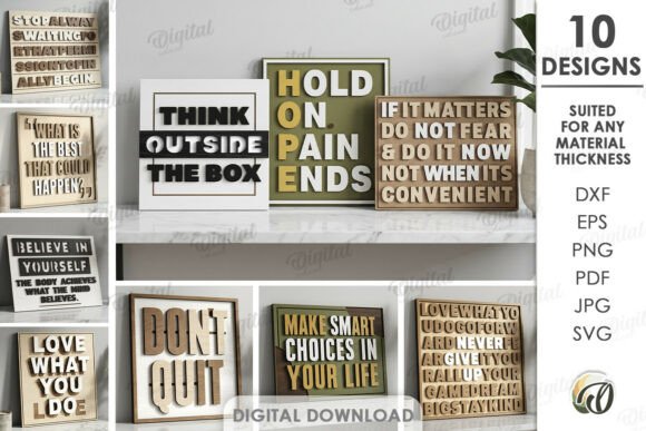 3D Layered Wall Art for Laser Cutting & Decor