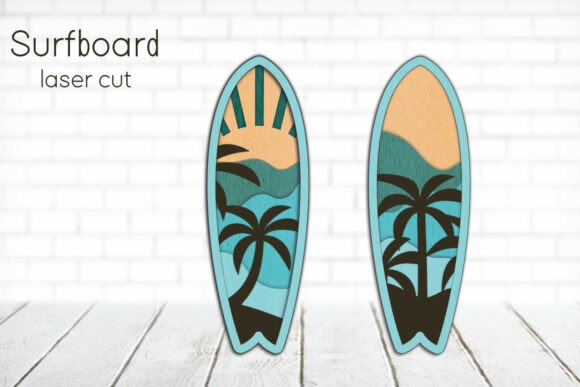 3D Surfboard Laser Cutting for Art Design
