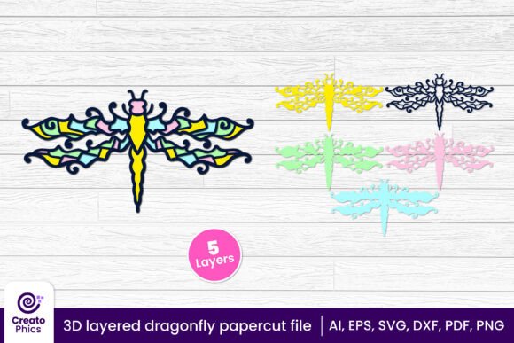 3D SVG Animals: Dragonfly Papercut Review