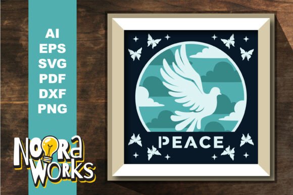 3D SVG Dove for Shadow Boxes & Blog Graphics