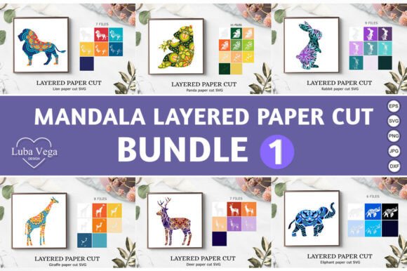 BUNDLE 3d Shadow Box BUNDLE Mandala: 3D SVG for Other