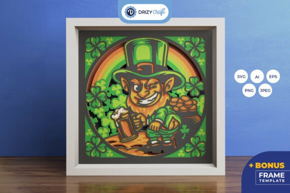 Lucky Little Rascal St Patricks 3D SVG for Shadow Boxes