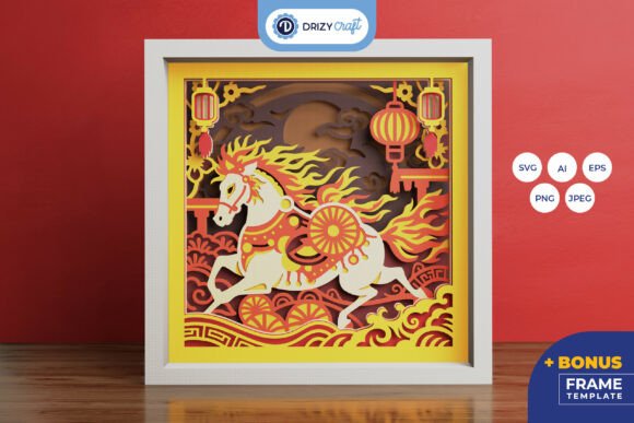 Lunar New Year Horse Shio 3D Shadow Box Review