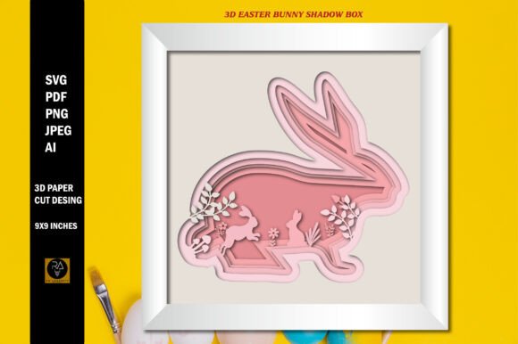 Review: 3D Easter Bunny Paper Cut Shadow Box SVG