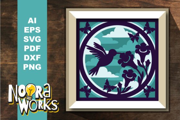 Review: 3D Hummingbird Flowers Shadow Box SVG for Embroidery