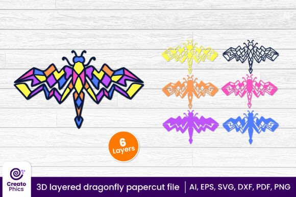 Review: 3D Layered Dragonfly Papercut Insect SVG3 for Embroidery
