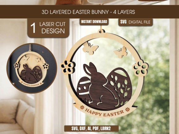 Review: 3D Layered Easter Bunny Laser Cut SVG for Spring