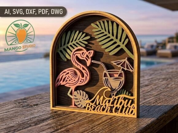 Review: 3D Malibu Beach Club Layered SVG Stand