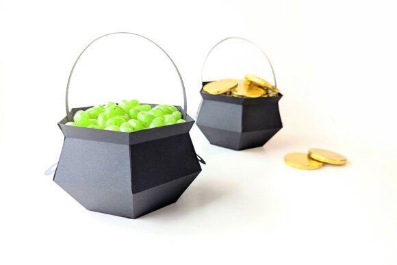 Review: 3D Paper Pot of Gold or Cauldron Box SVG for Crafters