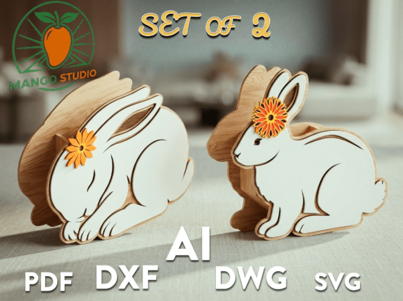 Scandi Easter Bunny: Laser Cutting Shadow Boxes