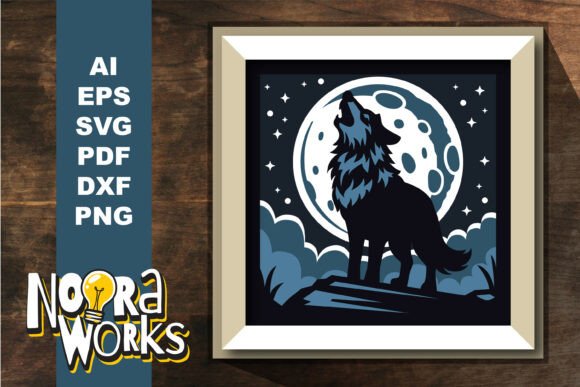 Wolf and Moon 3D Shadow Box SVG: A Designer's Review